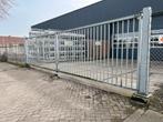 Poort 7,5 meter - Industrieel hekwerk, Ophalen, Met poort, Gebruikt, Spijlenhekwerk