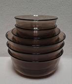8 Rookglas schalen van Arcoroc France, Huis en Inrichting, Keuken | Servies, Ophalen of Verzenden, Glas, Overige stijlen, Schaal of Schalen