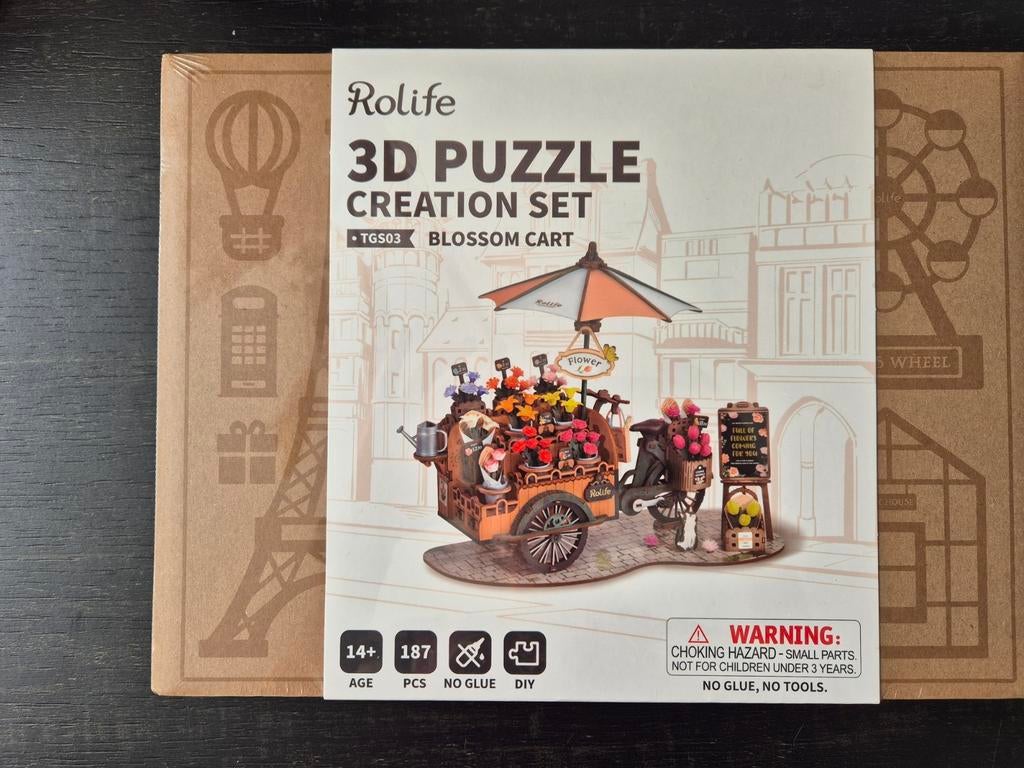 Robotime Blossom Cart TGS03 bouwpakket (nieuw), Ophalen of Verzenden, Nieuw