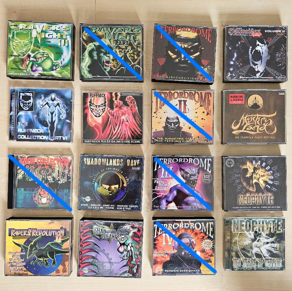 Partij Early Hardcore / Gabber cds - ook losse verkoop, Cd's en Dvd's, Vinyl | Dance en House, Ophalen of Verzenden, Gebruikt