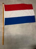 ⛵Mooie Grote BOOTVLAG met vlaggenstok, Nederlandse Vlag., Diversen, Vlaggen en Wimpels, Ophalen, Zo goed als nieuw