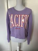 Lila trui met tekst van Colourful rebel, Verzenden, Zo goed als nieuw, Maat 38/40 (M), Paars