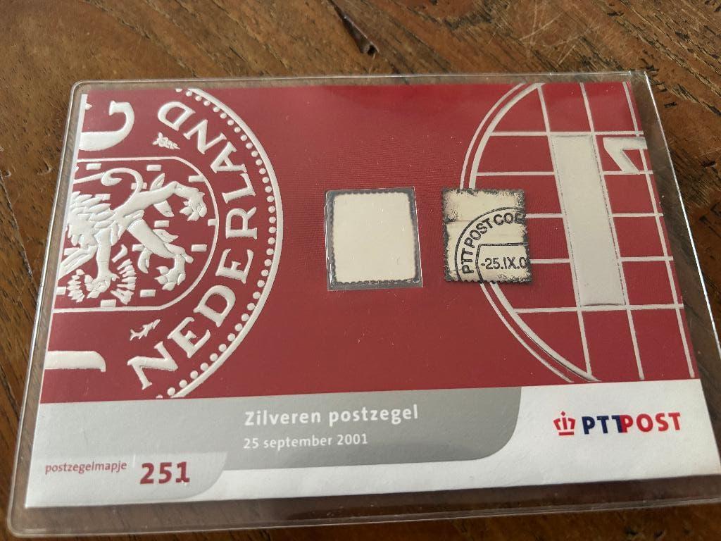 NVPH 2009 zilveren zegel set postfris en gestempeld, Verzenden, Na 1940, Postfris