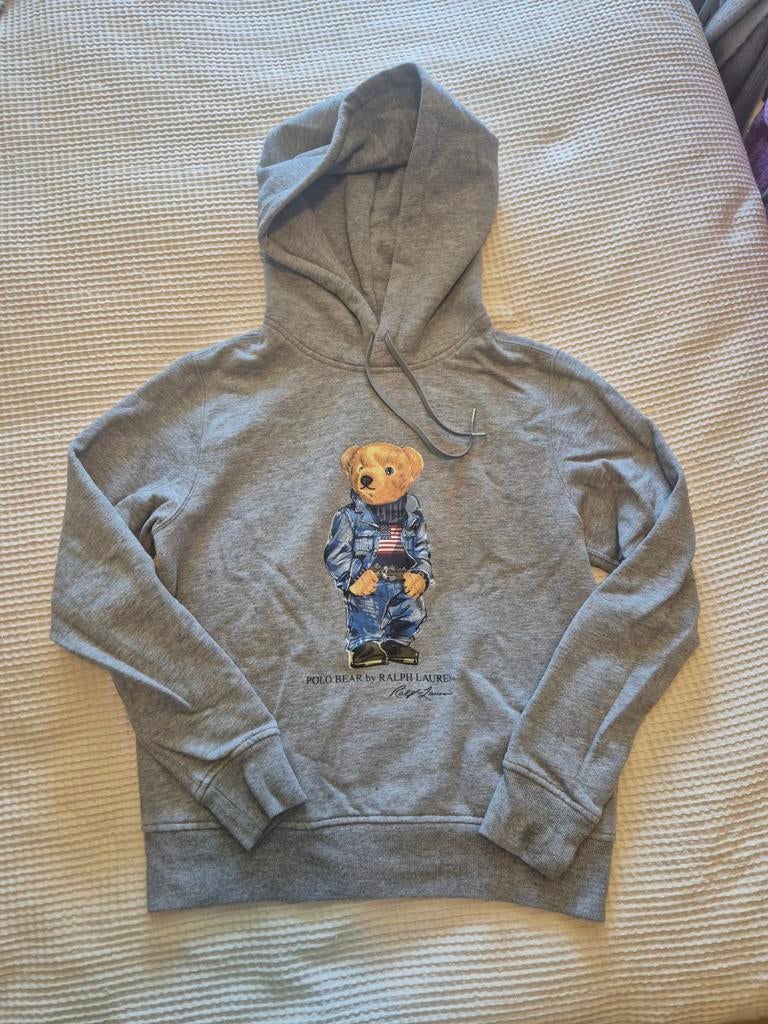 Ralph Lauren Polo Bear Hoodie - Grijs mt xs/s, Ophalen of Verzenden, Zo goed als nieuw, Lange mouw, Ralph Lauren