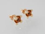 14 karaat Gouden Oorbellen Oorstekers met Citrien edelstenen, Jw, Verzenden, Nieuw, Met edelsteen