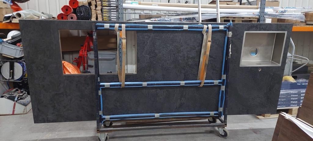 Modern aanrechtblad voor kookeiland, Ophalen, Gebruikt, Grijs, 200 cm of meer