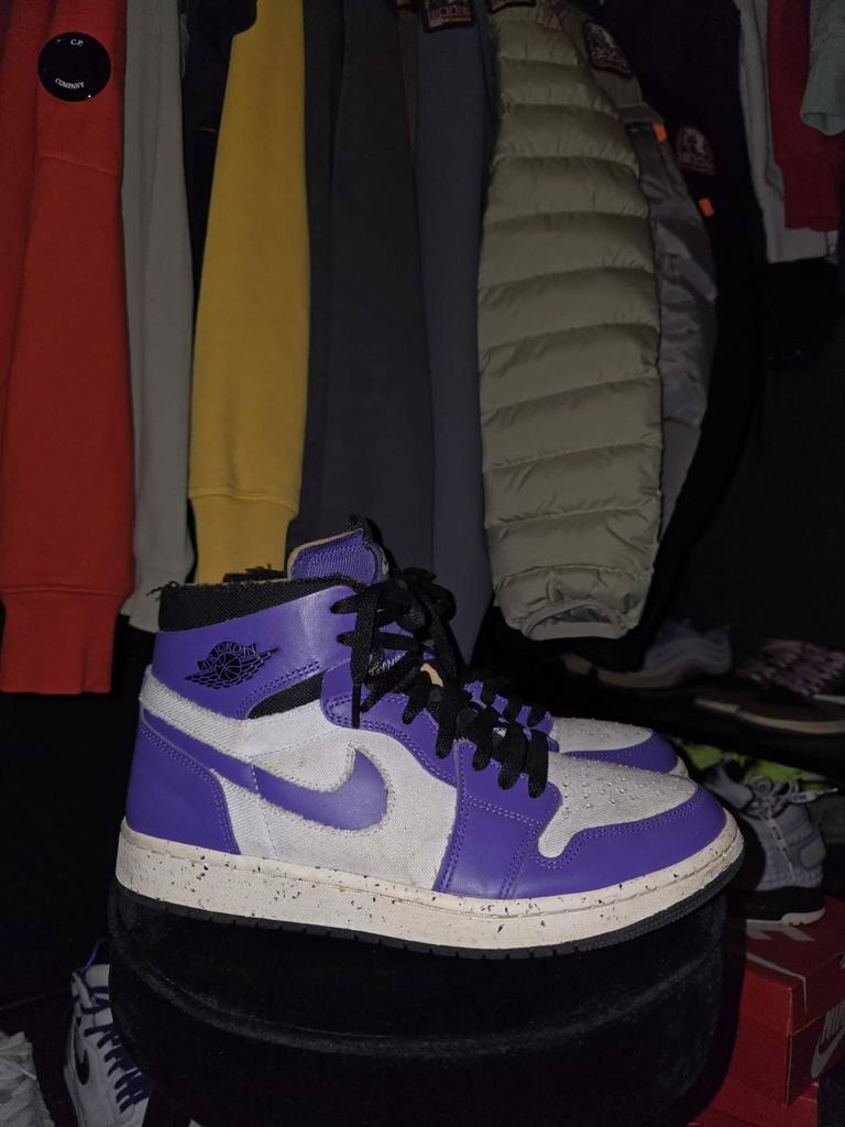 Air Jordan 1 High Zoom Air CMFT Crater Purple maat 43, Ophalen, Overige kleuren, Sneakers of Gympen, Zo goed als nieuw