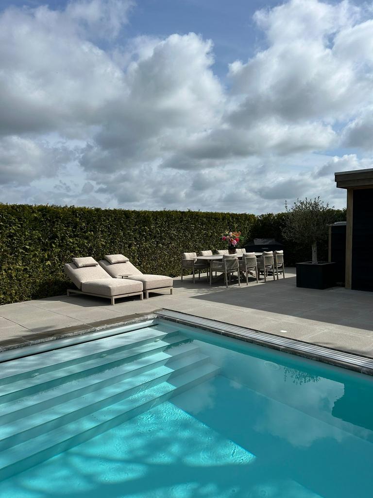 Mykonos Madeira Savanne ligbed 4 Seasons outdoor, Ophalen of Verzenden, Nieuw, Aluminium, Verstelbaar