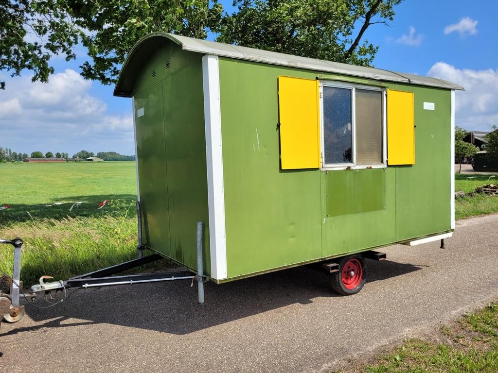 Pipowagen,  schaftkeet, bouwkeet., Doe-het-zelf en Verbouw, Bouwketen en Schaftketen, Ophalen