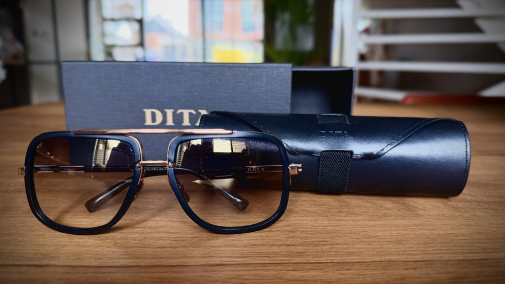 Dita Mach-One | Matte Black Antique 12K Gold, Overige merken, Zonnebril, Overige kleuren, Verzenden