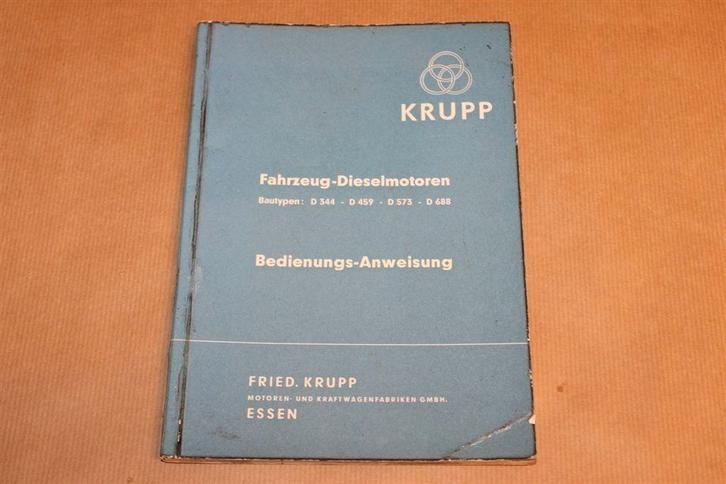 Krupp Fahrzeug-Dieselmotoren - Handleiding ca 1950 !!, Boeken, Vervoer en Transport, Gelezen, Tractor en Landbouw, Ophalen of Verzenden