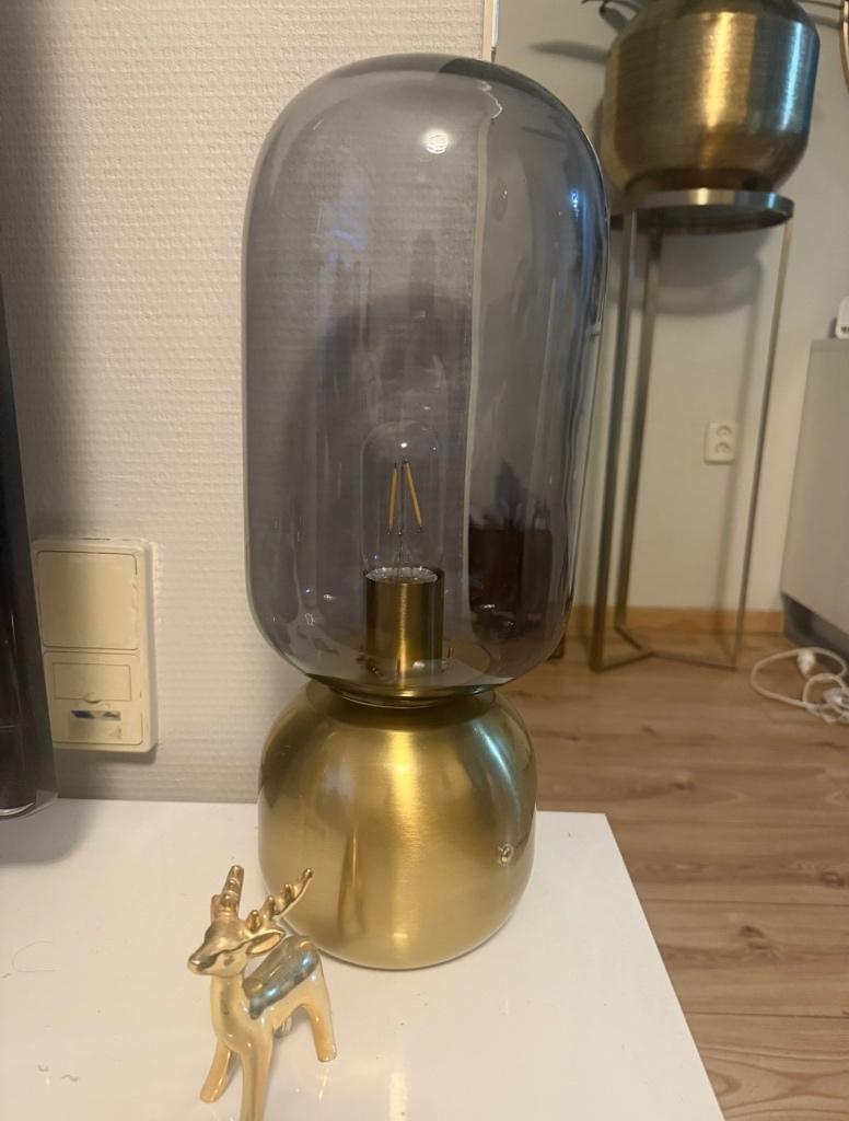 Mooie gouden lamp, Huis en Inrichting, Lampen | Hanglampen, Ophalen of Verzenden, Zo goed als nieuw, Minder dan 50 cm