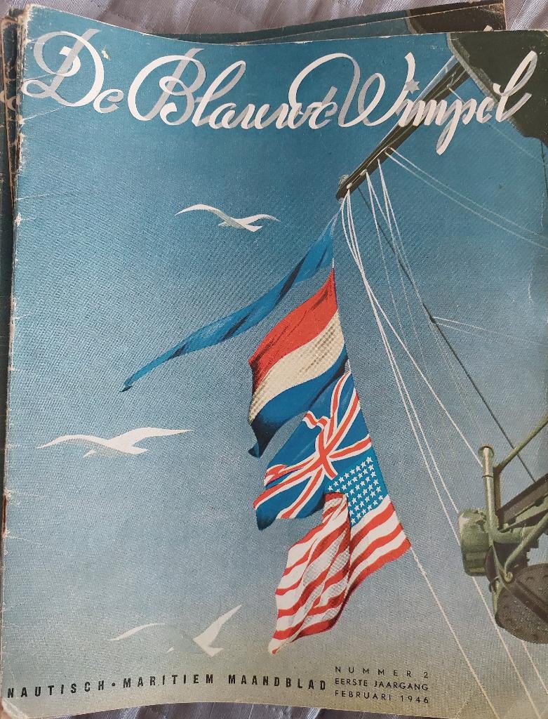 DE BLAUWE WIMPEL tijdschrift, Verzamelen, Scheepvaart, Ophalen, Gebruikt, Boek of Tijdschrift