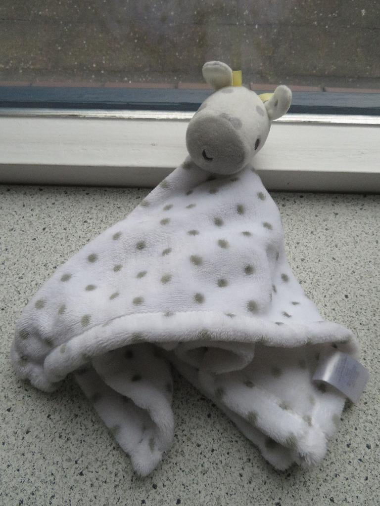 Knuffeldoek Primark Baby wit grijze stippen giraffe giraf, Ophalen of Verzenden, Zo goed als nieuw, Wasbaar, Middelgroot (20 tot 80 cm)