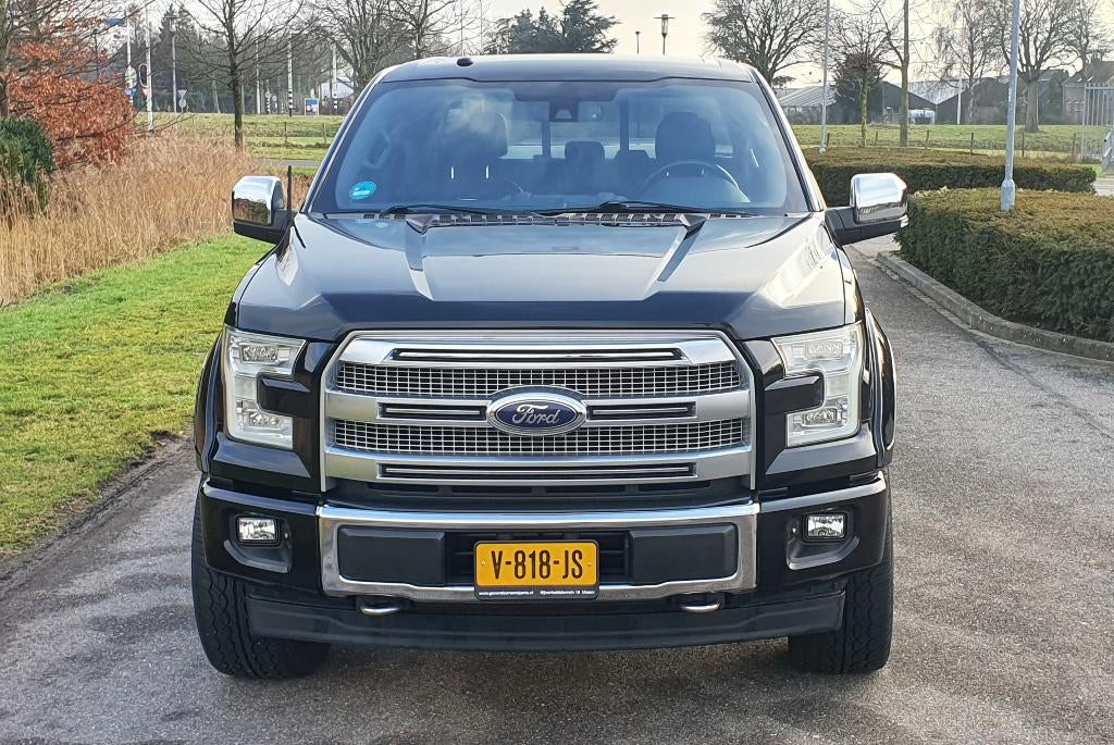Ford F150 Platinum 3.5 V6 Ecoboost Supercrew, 2017, Auto's, Bestelauto's, Zwart, Zwart, Vierwielaandrijving, Particulier