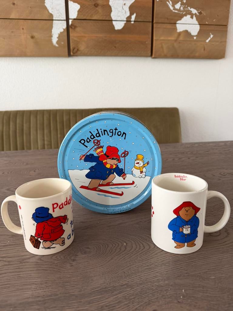 Vintage Beertje Paddington  Set, Ophalen of Verzenden, Overige stijlen, Kop(pen) en/of Schotel(s), Glas