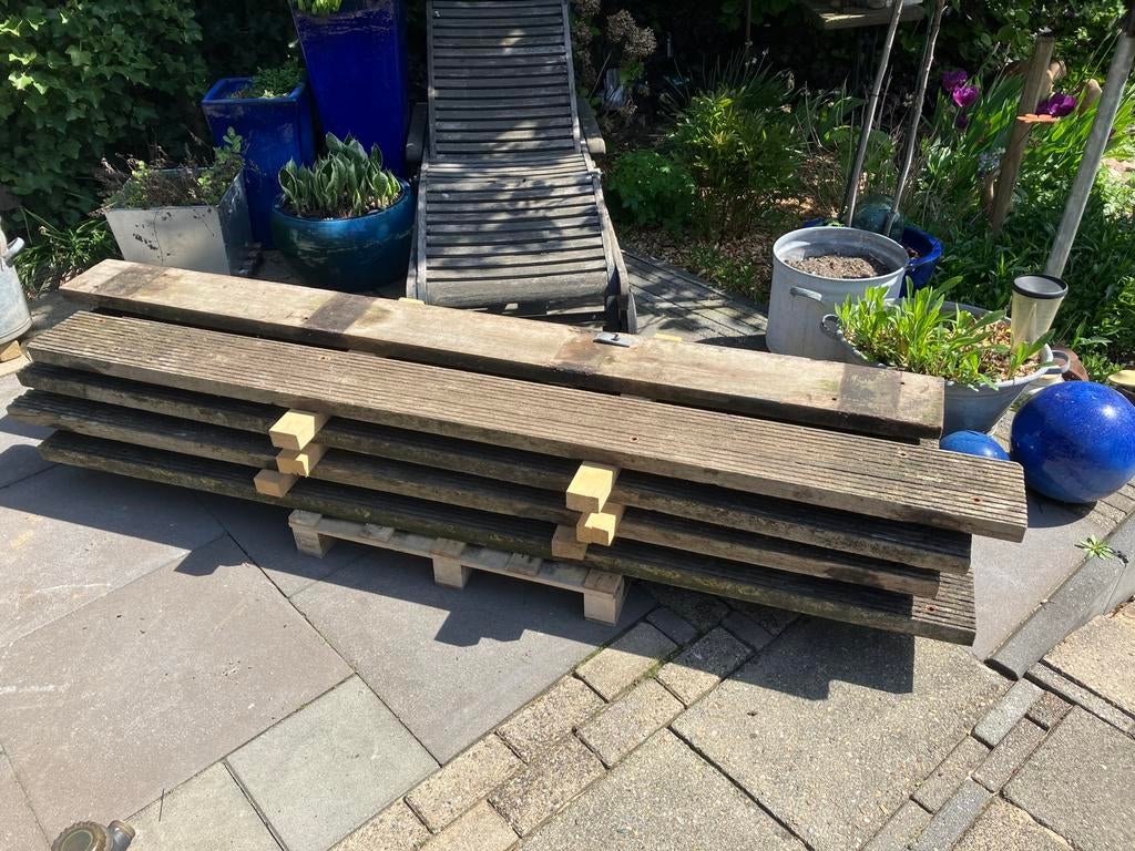 Planken hardhout., Ophalen, Gebruikt, Planken, Hardhout