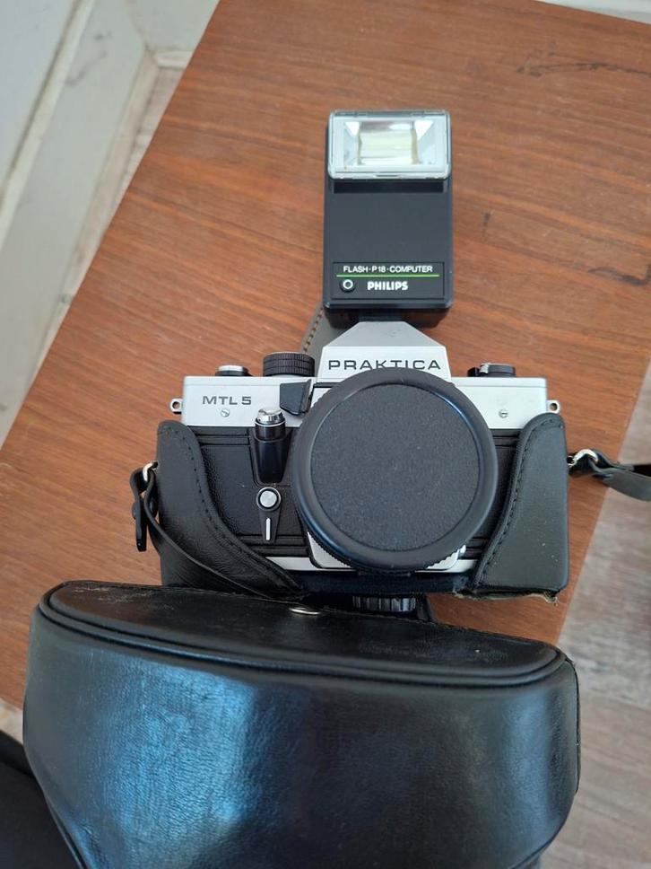 Praktica MTL 5 Vintage Camera met Flitser, Audio, Tv en Foto, Fotocamera's Analoog, Gebruikt, Spiegelreflex, Overige Merken, Ophalen of Verzenden