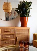 Schitterend vintage rotan dressoir boho/ibiza, Ophalen, Boho,ibiza,  rotan,, Gebruikt, 150 tot 200 cm