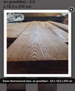 Vuren thermowood mes- en groefdeel - 2,0 x 19,3 x 420 cm, Ophalen, Minder dan 25 mm, Nieuw, Plank