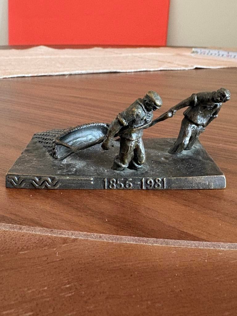 vissers met net, Antiek en Kunst, Ophalen of Verzenden