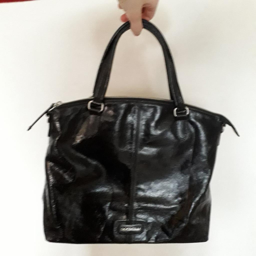 Zo goed als nieuwe leren damestas - Zwart, Sieraden, Tassen en Uiterlijk, Ophalen of Verzenden, Zo goed als nieuw, Zwart, Handtas