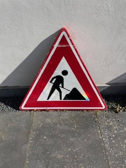 verkeersbord Werk in uitvoering bord – J16, Ophalen, Gebruikt