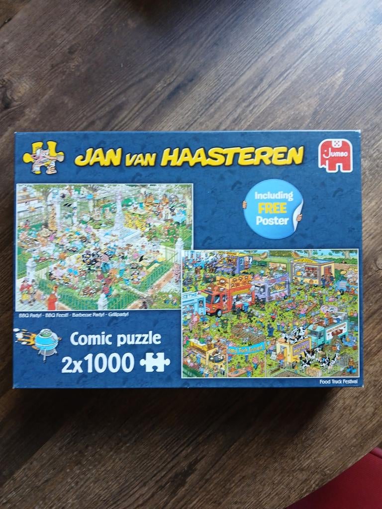 9 puzzels Jan van Haasteren 1000 stukjes, Ophalen of Verzenden, 500 t/m 1500 stukjes, Zo goed als nieuw