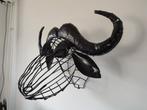 Stierenhoofd Wanddecoratie Metaal, Ophalen, Zo goed als nieuw
