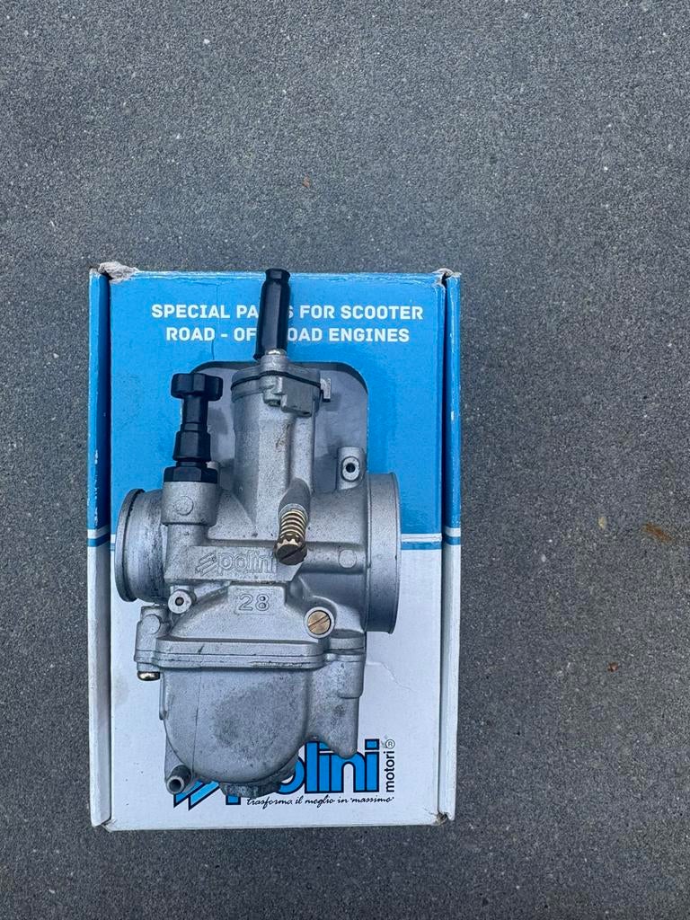 Polini PWK 28mm, Fietsen en Brommers, Brommeronderdelen | Algemeen, Ophalen of Verzenden, Zo goed als nieuw, Carburateur