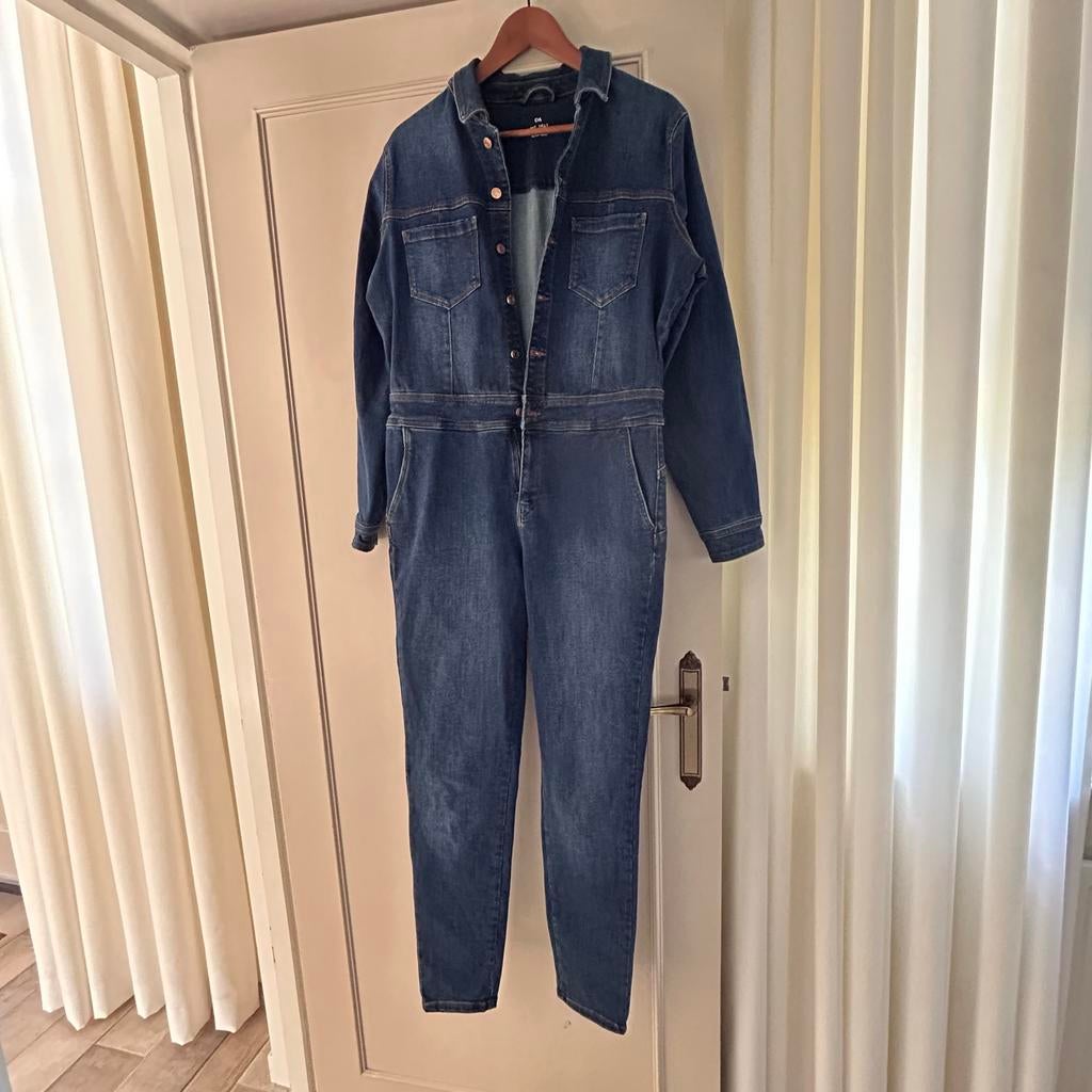 C&A spijker jumpsuit XL (42) met stretch, Ophalen of Verzenden, Gedragen, Maat 42/44 (L), Blauw
