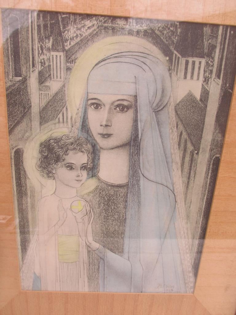 Jan Toorop Maria met staand kindeke 1923, Ophalen of Verzenden