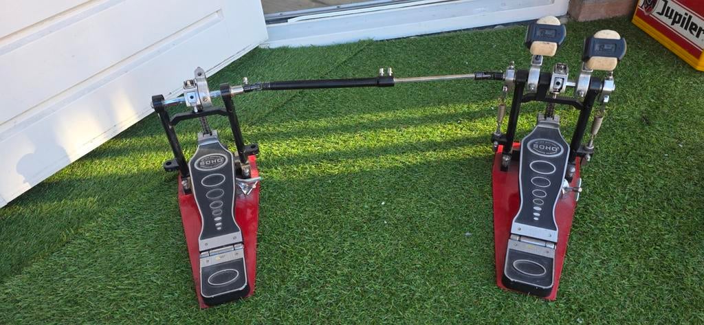 Soho Dubbel Bass Pedaal met Pearl Kloppers, Muziek en Instrumenten, Ophalen, Gebruikt, Overige merken