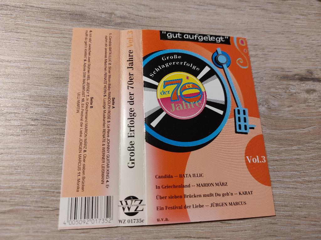 GROSSE SCHLAGERERFOLGE DER 70ER JAHRE VOL.3 (MC), Ophalen of Verzenden, Zo goed als nieuw, Origineel, 1 bandje