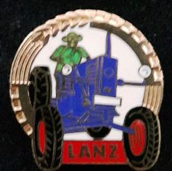 Lanz speld blauw met krans-goudkleur (replica), Verzenden, Nieuw, Transport, Speldje of Pin