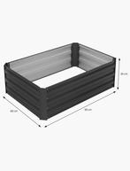 2x Nieuwe Moestuinbakken - Metaal, 90x60x30 cm, Ophalen, Nieuw, Balkon, Metaal