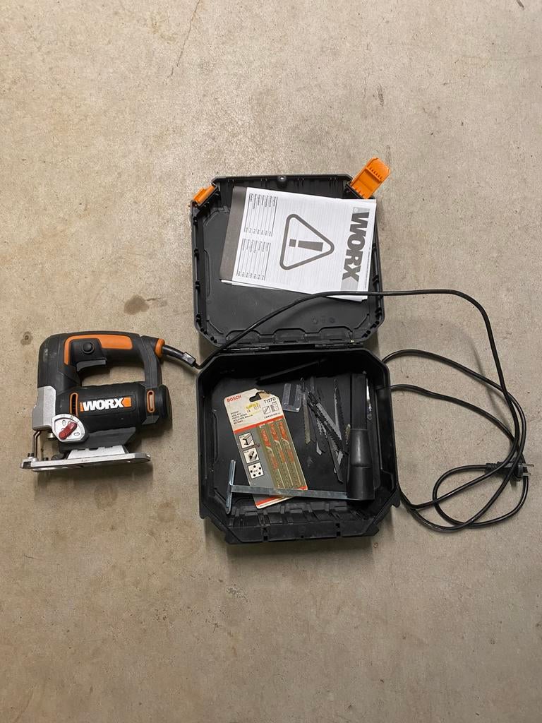 worx decoupeerzaag, 600 tot 1200 watt, Ophalen of Verzenden, Zo goed als nieuw, Worx