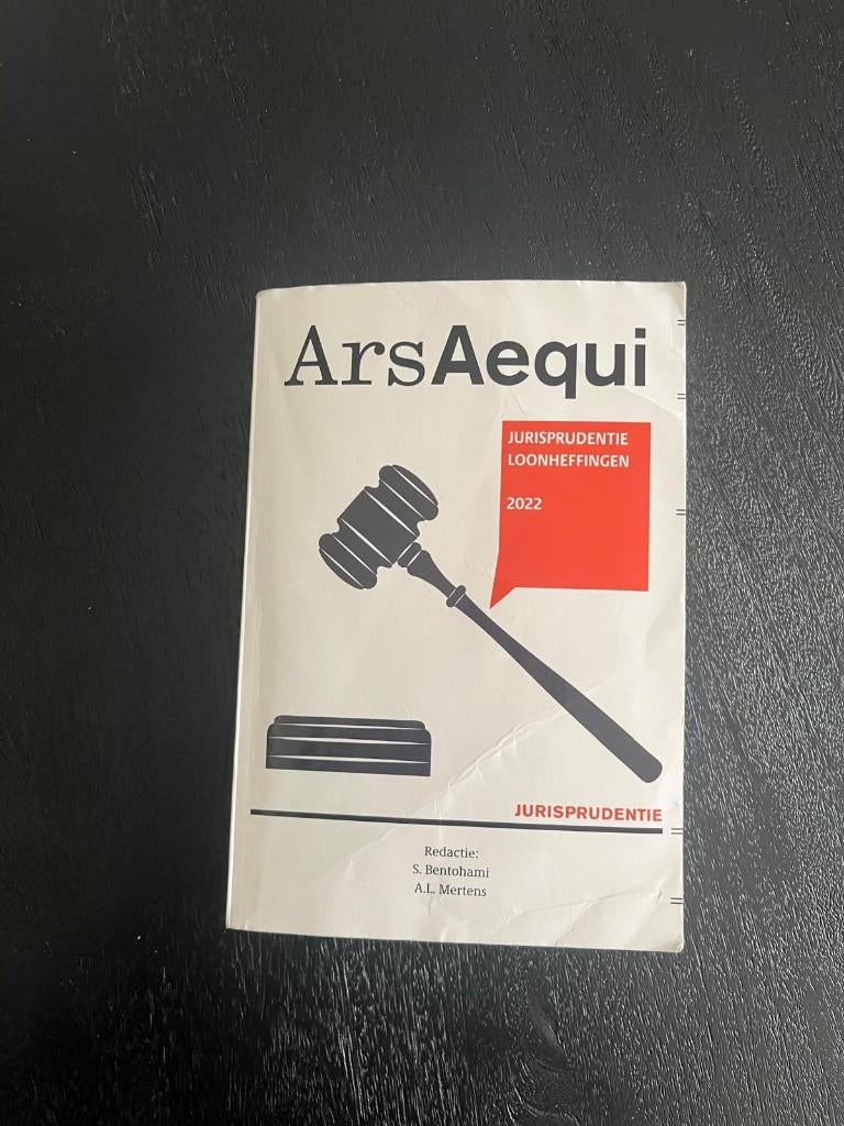 Jurisprudentie loonheffingen 2022 Ars Aequi, Boeken, Ophalen of Verzenden, Beta, Zo goed als nieuw, WO