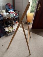 Houten schoolbord / krijtbord met telraam, Ophalen, Gebruikt, Krijtbord