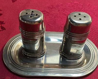 Zout en peper setje met schaaltje ,z.g.a.n., Ophalen, Overige materialen, Gebruikt, Overige typen