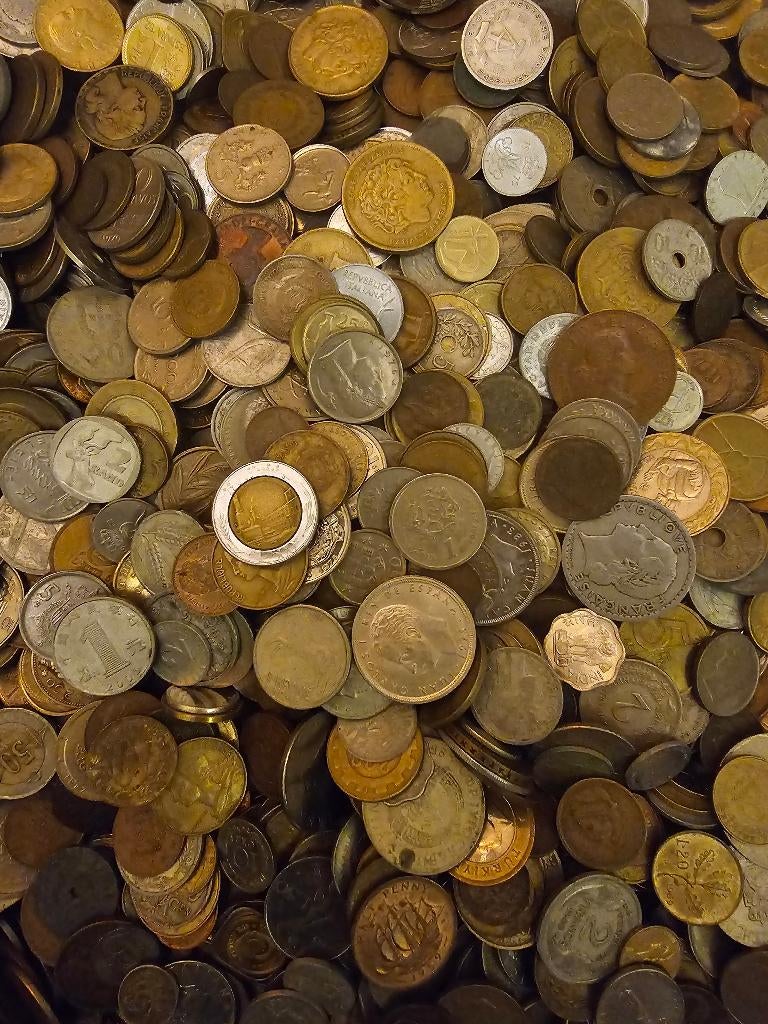 50 kilo wereldmunten, Verzenden, Buitenland, Munten