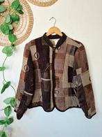 Vintage boho fluweel/geweefd jasje L/XL, Kleding | Dames, Dressbarn, Zwart, Maat 42/44 (L), Ophalen of Verzenden