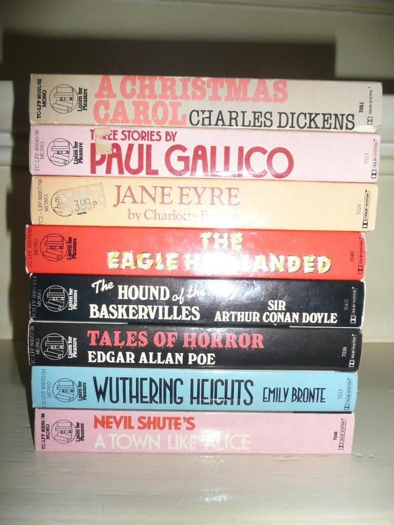 7 gesproken luisterboeken, Boeken, Ophalen of Verzenden, Cassette, Volwassene