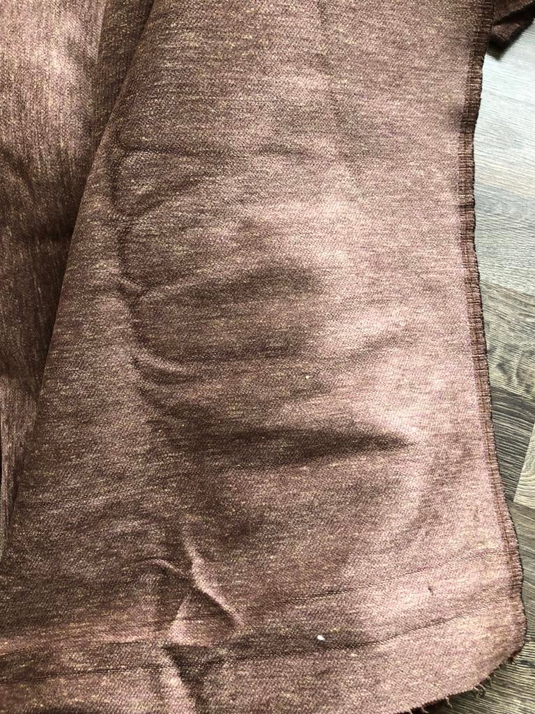 Lap stof fluweel velvet - 7 meter - bruin/oud roze, Hobby en Vrije tijd, Stoffen en Lappen, Overige materialen, Gebruikt, Bruin