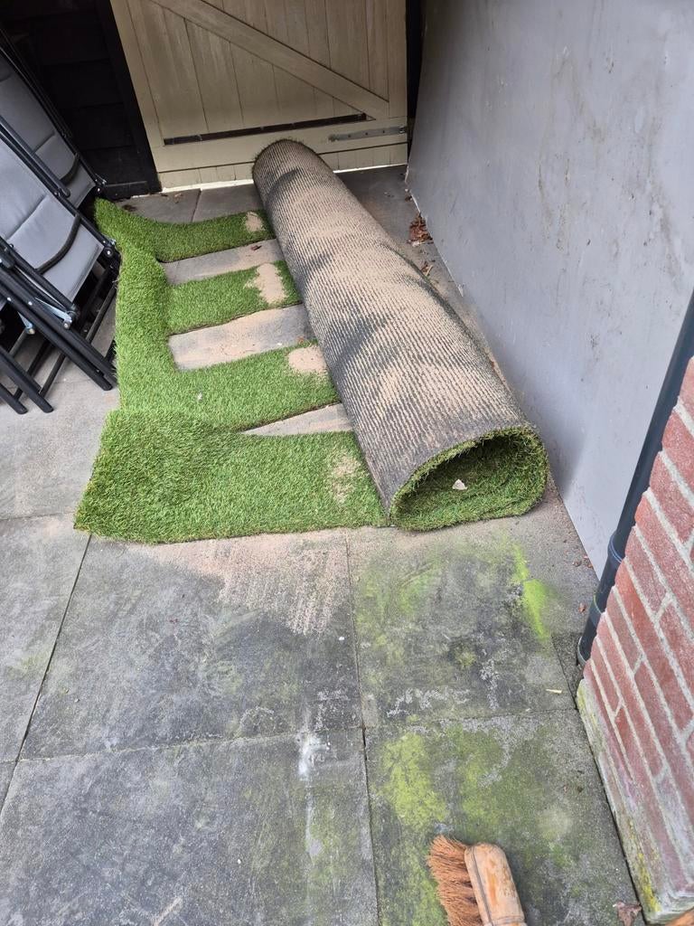 Gebruikt kunstgras voor tuin of balkon, Tuin en Terras, Gras en Kunstgras, Ophalen, Gebruikt, 20 m² of meer, Kunstgras