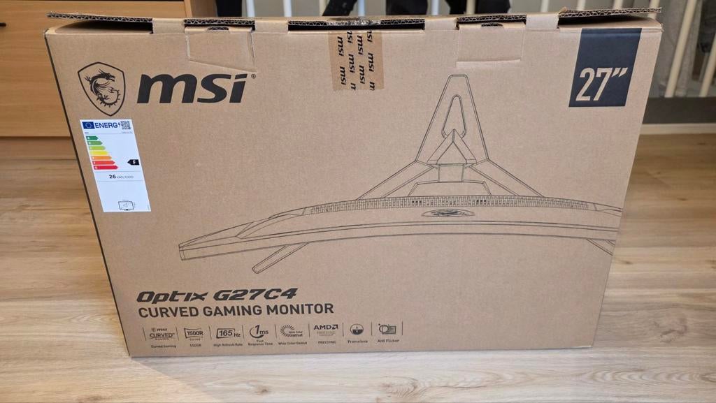 MSI Optix G27C4 Curved Gaming Monitor 27 inch Full HD 165Hz, Computers en Software, Monitoren, Gaming, MSI, Curved, VA