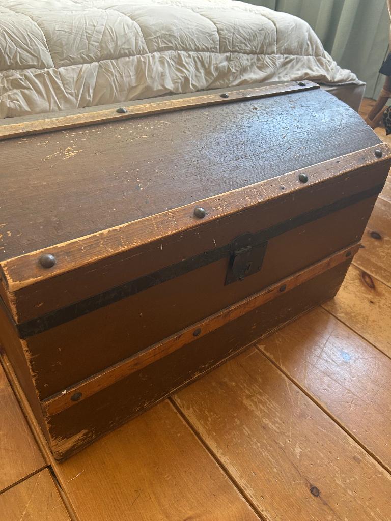 Oude hutkoffer, Huis en Inrichting, Woonaccessoires | Kisten, Ophalen, Gebruikt, 50 tot 100 cm, 50 tot 75 cm