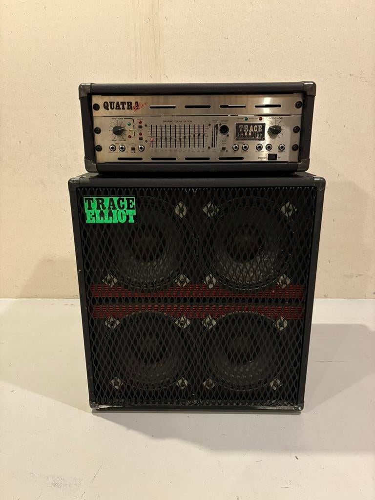 Trace Elliot Quatra Valve + 4x10 Cabinet, Ophalen, Gebruikt, Basgitaar, 100 watt of meer