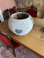 Bloempotten wit 2 stuks, Tuin en Terras, Ophalen, Overige materialen, Rond, Zo goed als nieuw