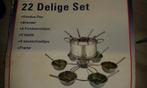 Nieuwe 22-delige fondue set te koop, Ophalen of Verzenden, Nieuw, Brander, Fondueset